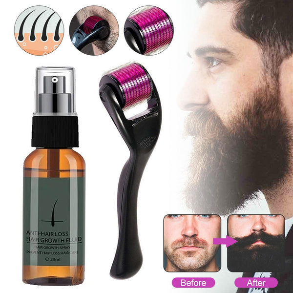 Men Beard Growth Roller Kit
